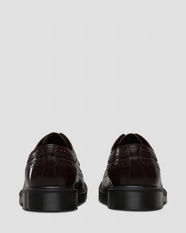 Dr Martens Dámské Polobotky 3989 Boanil Brush Červené, CZ-970428